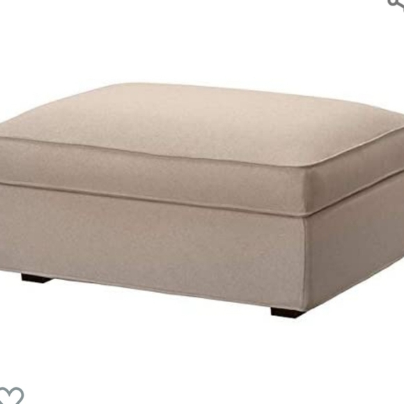 NIP Kivik Ottoman Foot Stool Cover Tallmyra Beige NWT - Picture 2 of 12